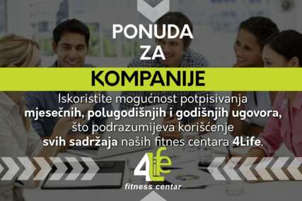 Iskoristite fenomenalne ponude Fitness centra 4Life za sve kompanije