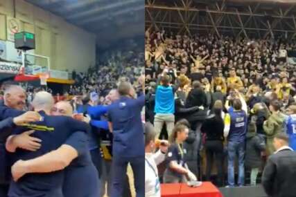 (VIDEO) SPEKTAKL U TUZLI Evo kako je izgledalo slavlje u Mejdanu nakon što su se Zmajevi plasirali na Evrobasket